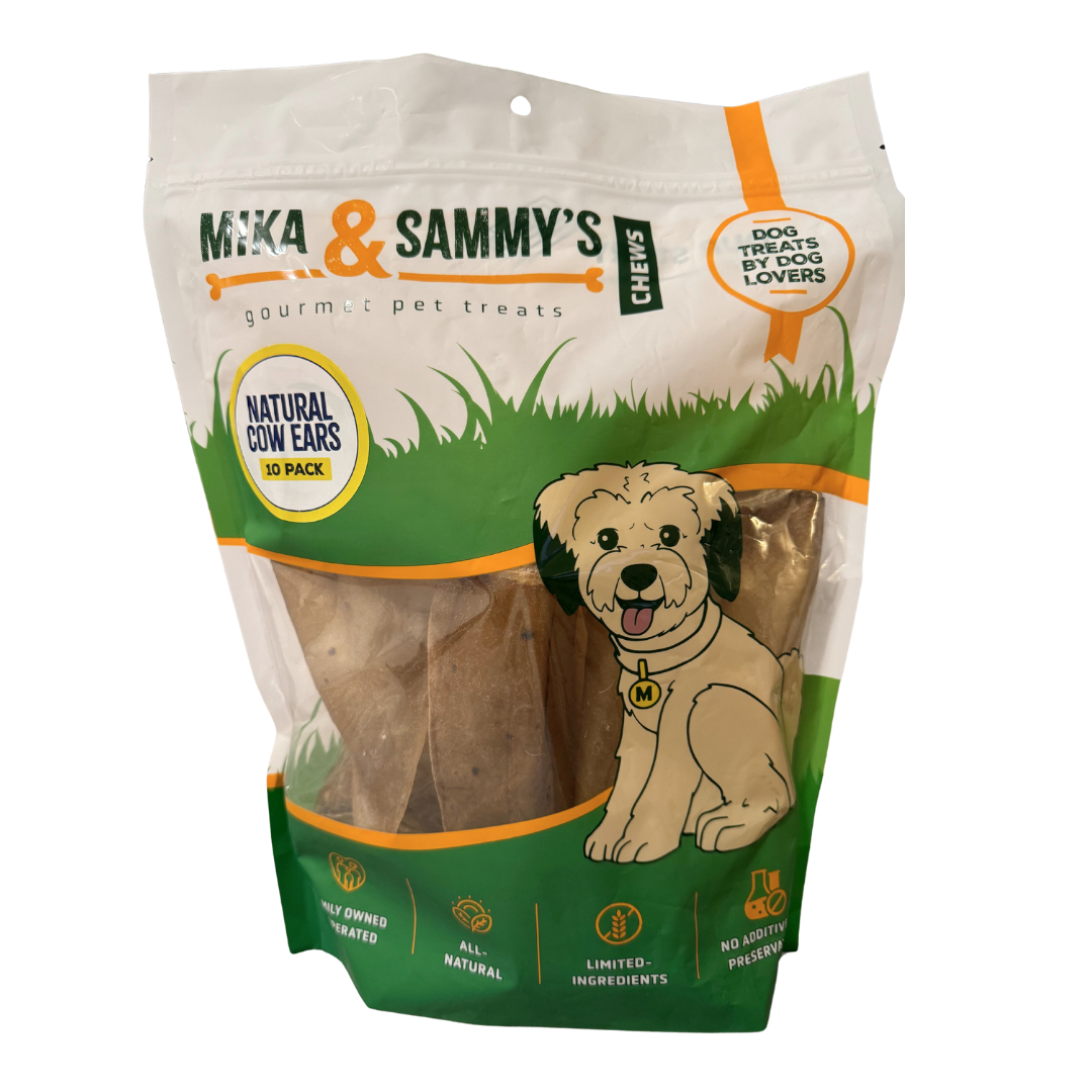 Mika & Sammy's - Bag of Natural Cow Ears | 10 count