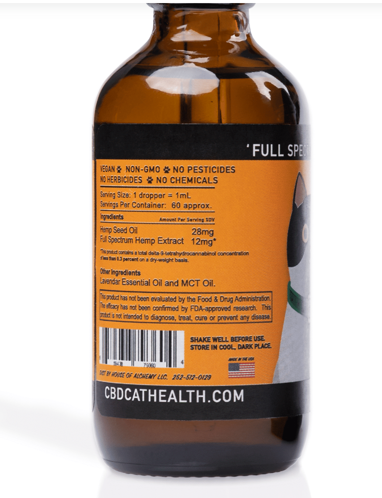 CBD Dog Health - Calm Oil For CATS | 550mg
