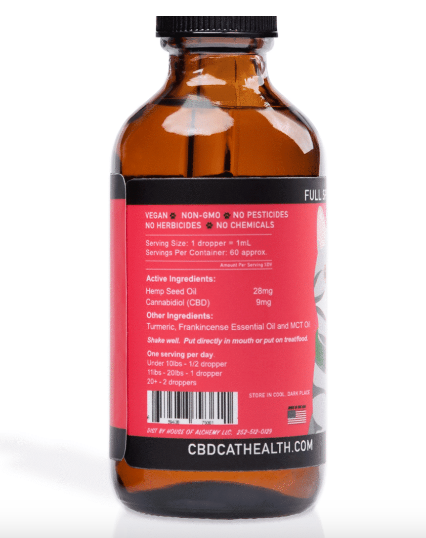 CBD Dog Health - Ease Oil for CATS 2oz | 550mg