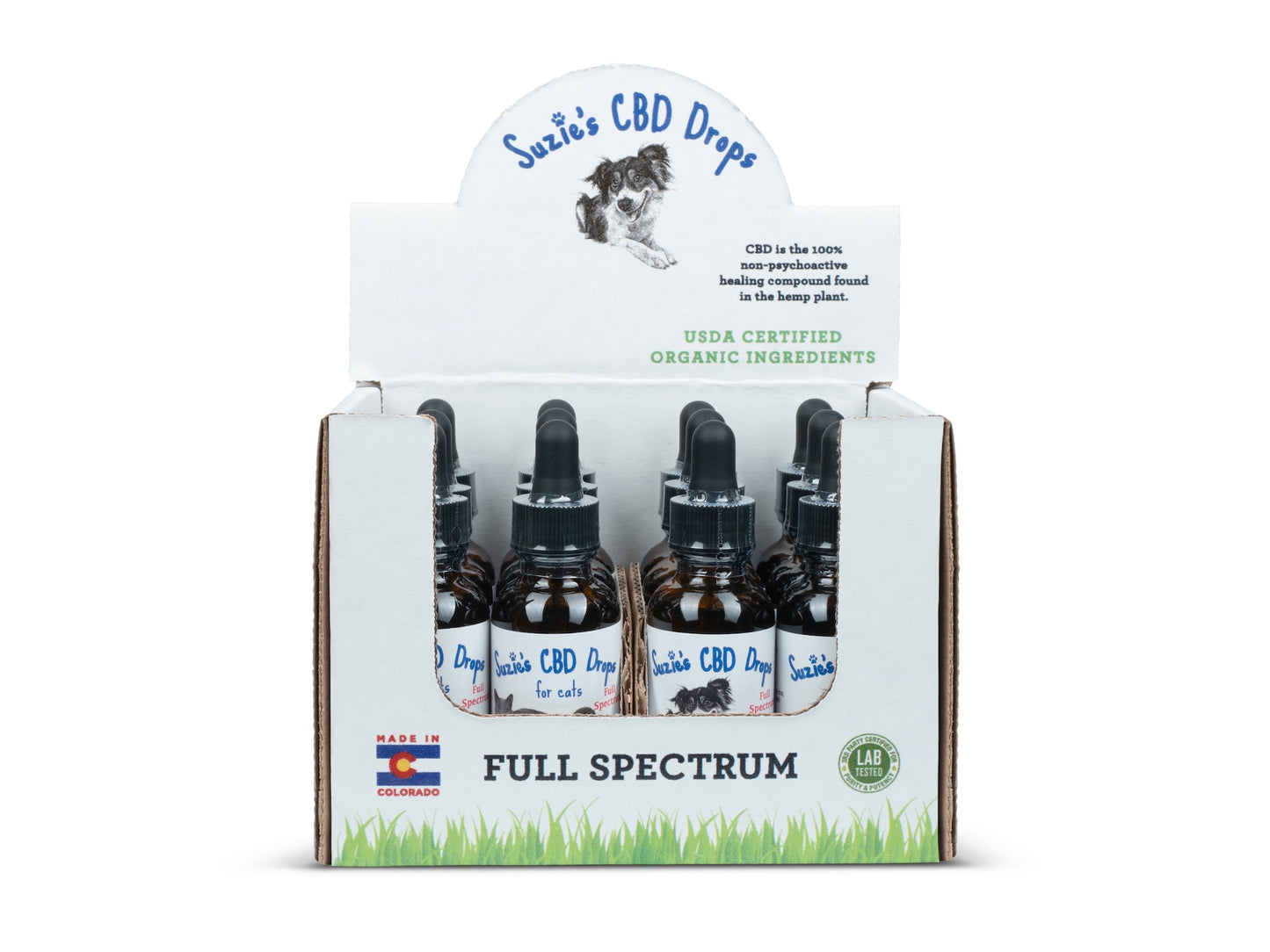 Suzie's - CBD Drops 1oz Display Box | 12ct