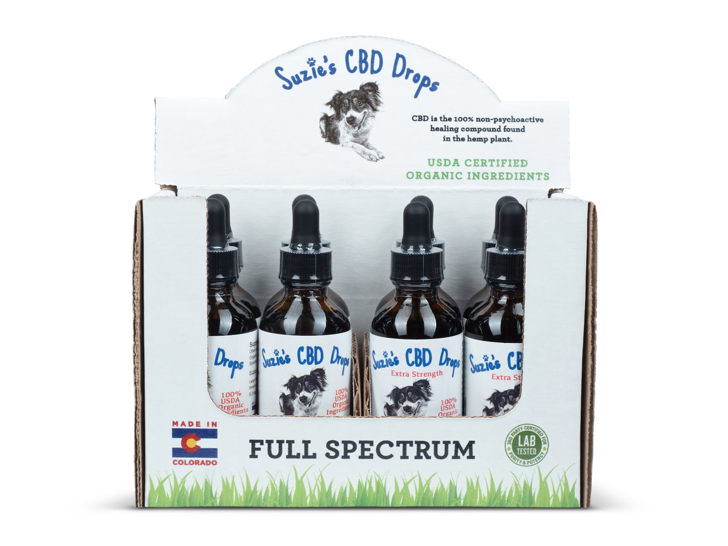 Suzie's - CBD Drops 2oz Display Box High Potency Oils | 8ct