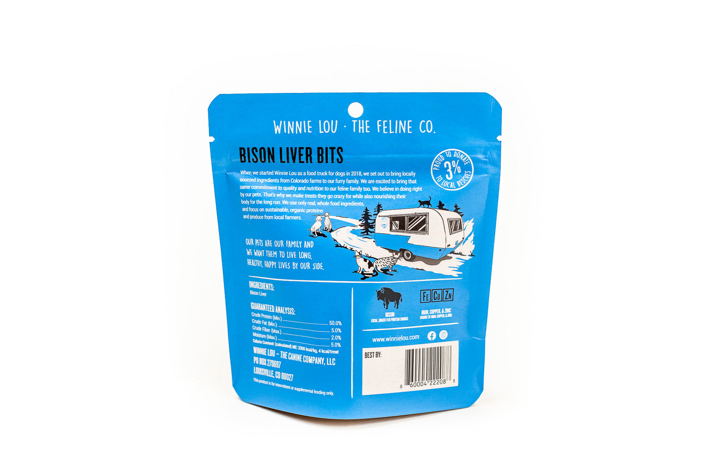 Winnie Lou - Cat Treats - Bison Liver Bits | 1oz
