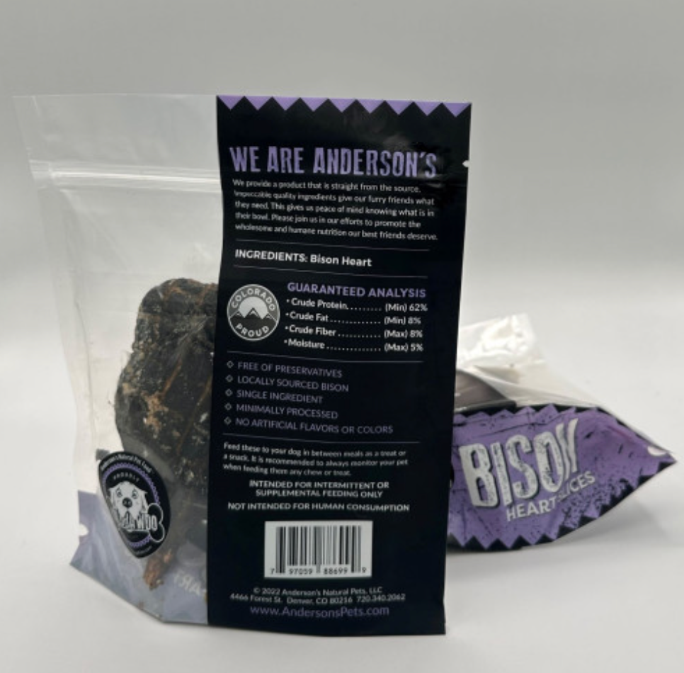 Anderson's - Bison Heart Slices | 5oz