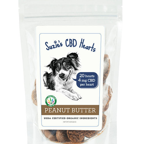 Suzie's - Peanut Butter CBD Hearts 4mg | 20ct