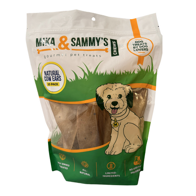 Mika & Sammy's - Bag of Natural Cow Ears | 10 count
