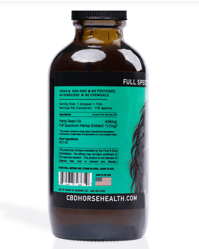 CBD Dog Health - Full Spectrum Heal Oil for HORSES 4oz | 10,000 mg