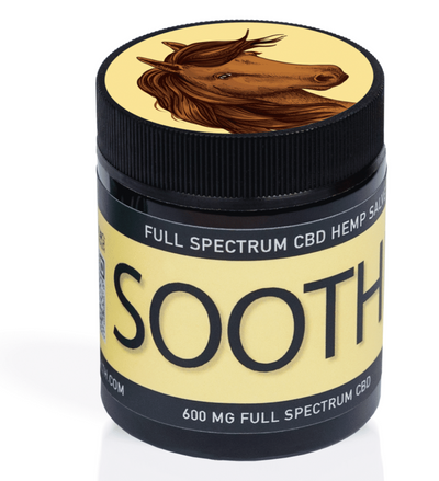 CBD Dog Health - SOOTHE Salve HORSES: For Rain Rot, Allergies, and Dermatitis 4oz | 600mg