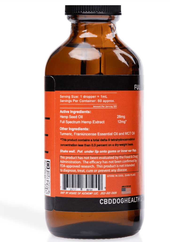 CBD Dog Health - Ease Oil for DOGS 2oz | 550/1100mg