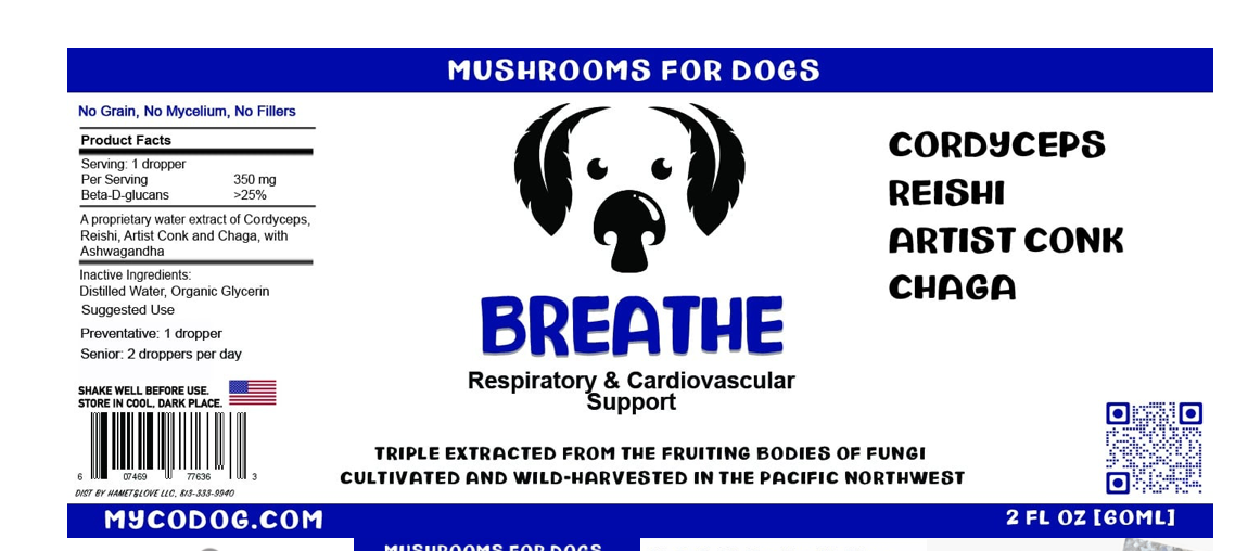 Mycodog Mushroom Tincture - Breathe | 2oz