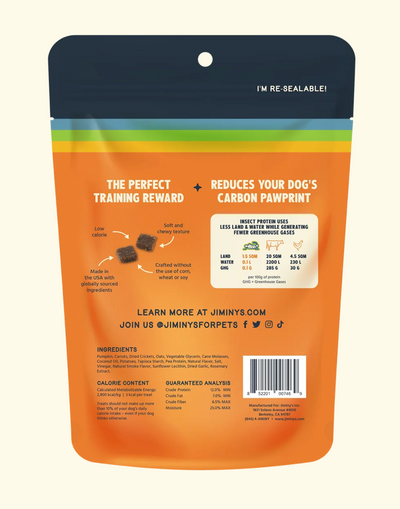 Jiminy's - Pumpkin & Carrot Soft and Chewy Training Treats | 6oz
