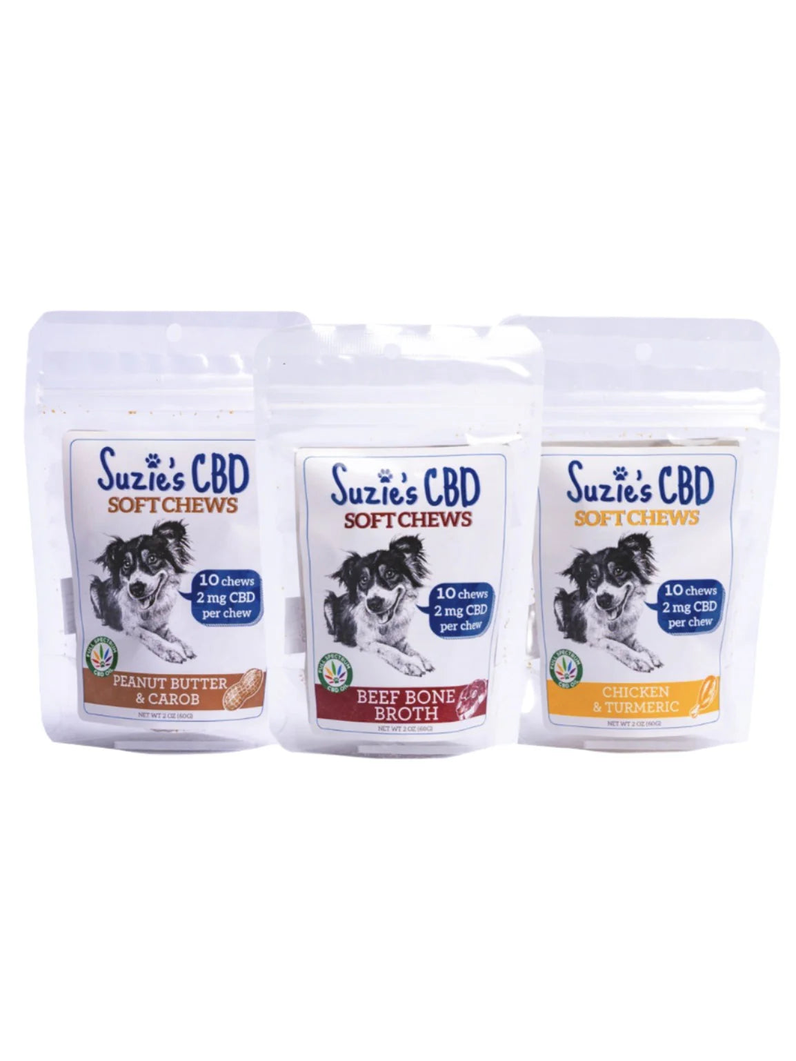 Suzie's CBD Sample Bags 2mg Soft Chews (5ct)