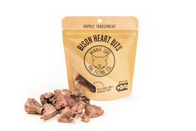 Winnie Lou - Cat Treats - Bison Heart Bits | 1oz